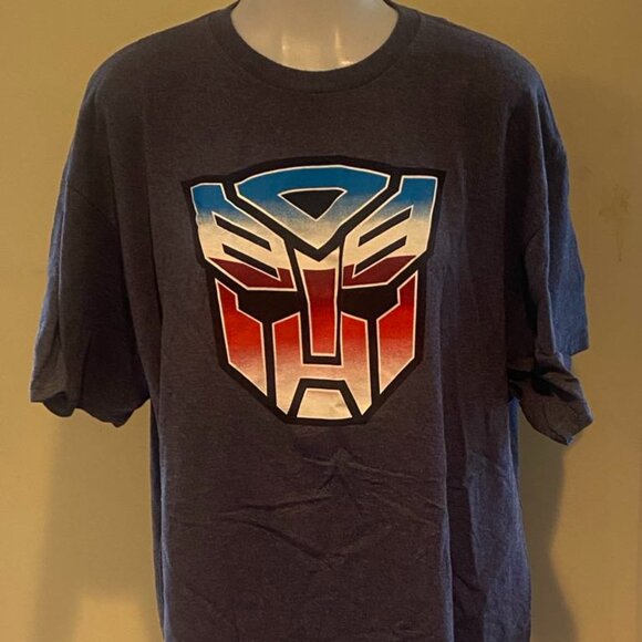 Transformers Autobots Logo Mens XL T Shirt Short Sleeve Gray Color - Picture 1 of 3